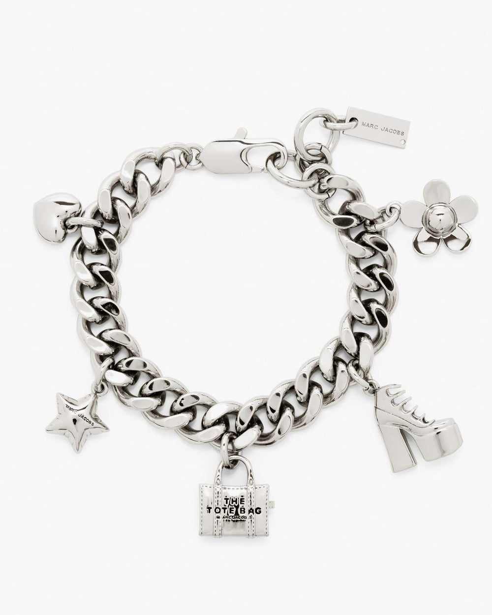 Marc Jacobs The Mini Icon Charm Bracelet Light Antique Silver