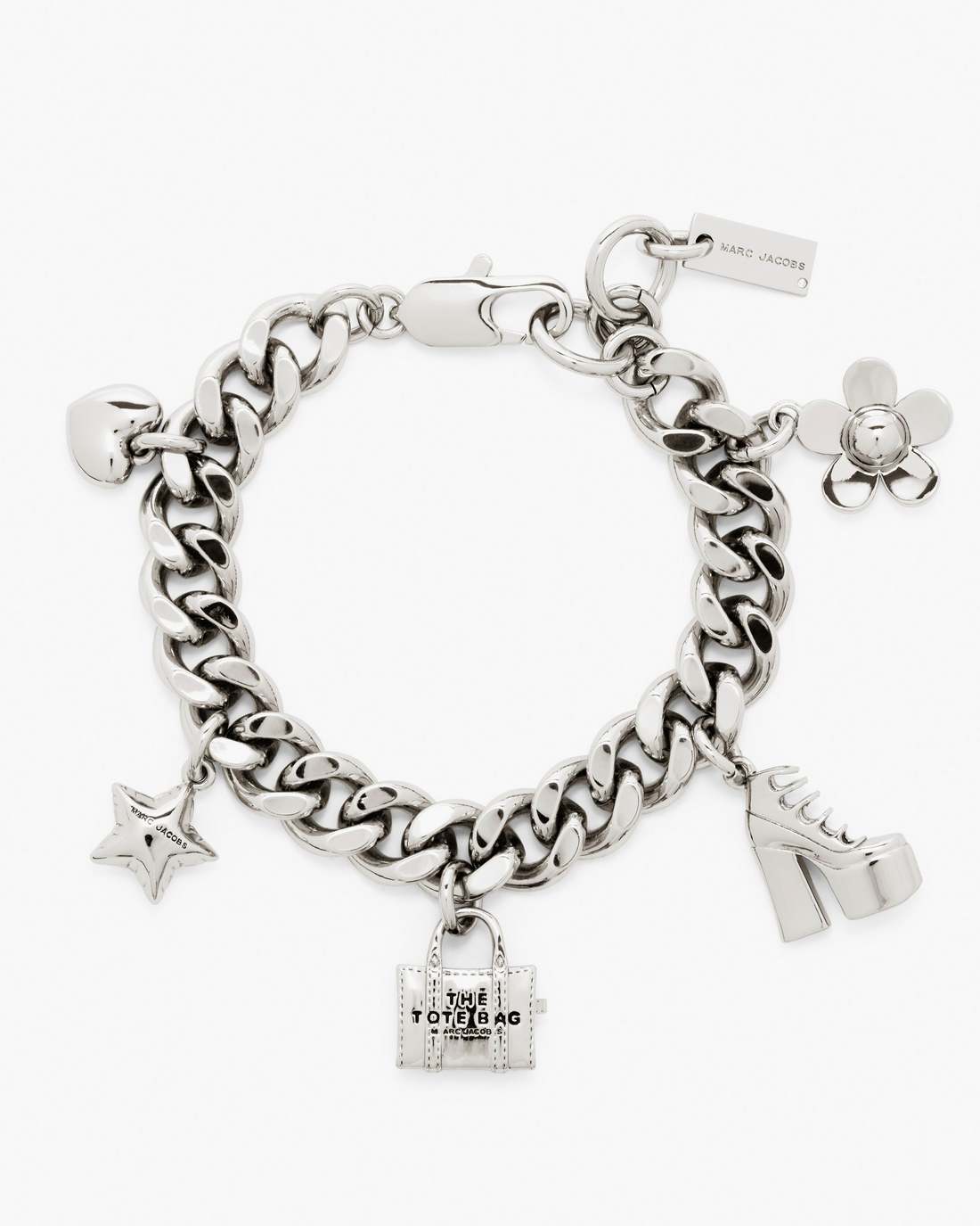 Marc Jacobs The Mini Icon Charm Bracelet Light Antique Silver