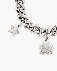 Marc Jacobs The Pave Mini Icon Charm Bracelet Silver/Crystal