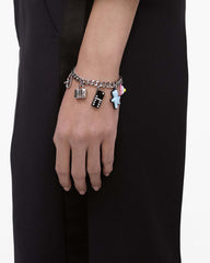 Marc Jacobs The Sticker Charm Bracelet Silver Multi