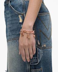 Marc Jacobs The Mini Icon Charm Bracelet Antique Rose Gold