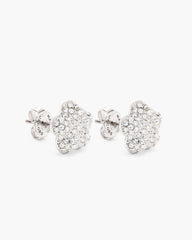 Marc Jacobs The Daisy Pave Stud Earrings Silver/Crystal