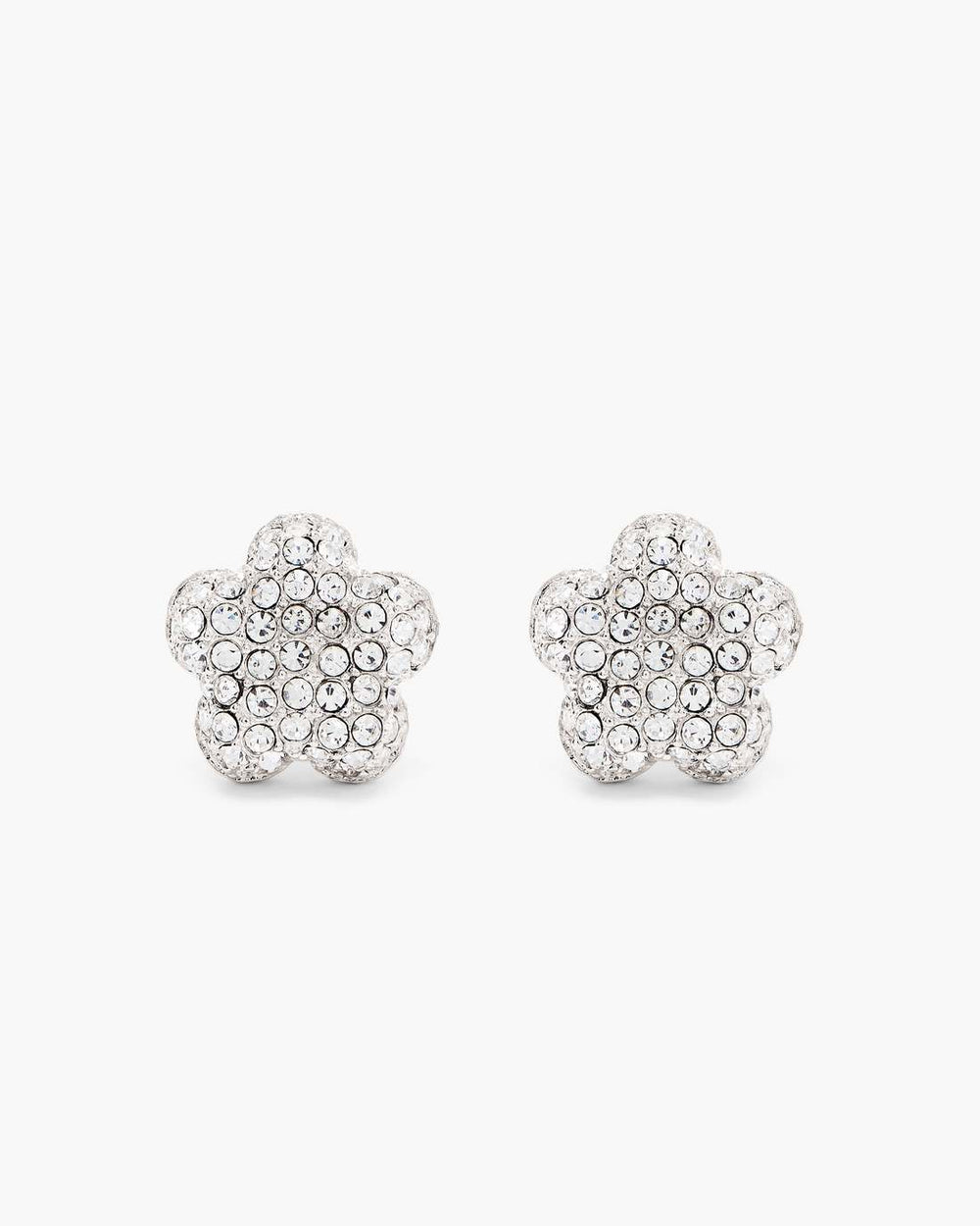 Marc Jacobs The Daisy Pave Stud Earrings Silver/Crystal
