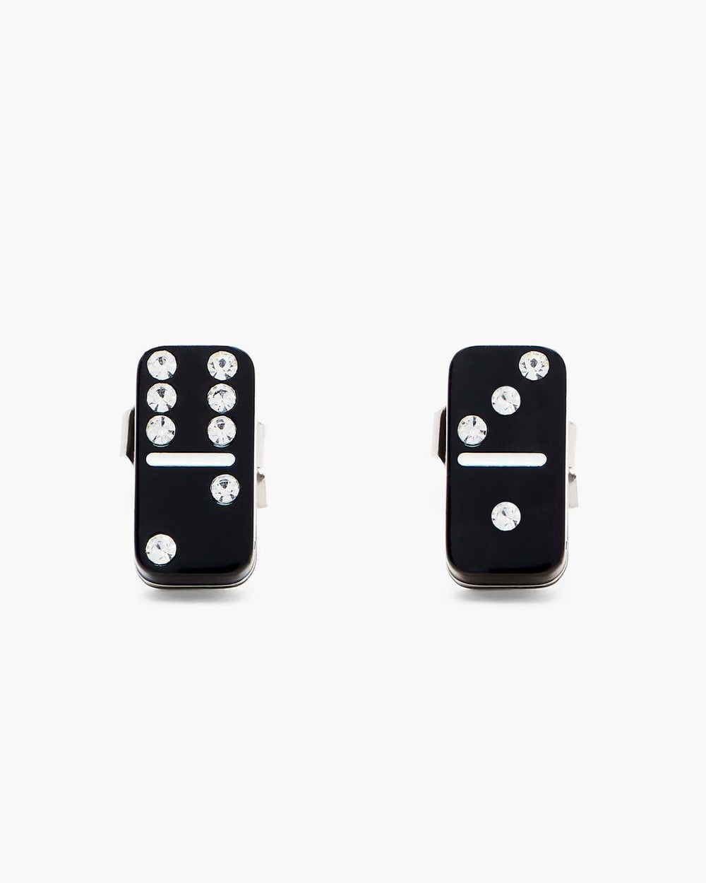 Marc Jacobs The Domino Stud Earrings Silver/Black