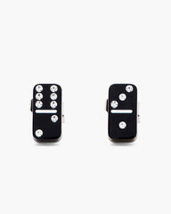 Marc Jacobs The Domino Stud Earrings Silver/Black