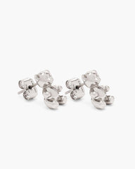 Marc Jacobs The Teddy Bear Stud Earrings Light Antique Silver