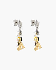 Marc Jacobs The Mini Icon Charm Earrings Gold/Silver