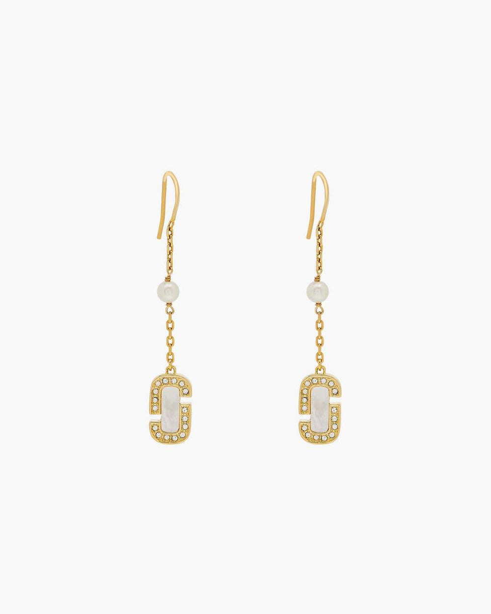Marc Jacobs The J Marc Luxe Linear Earrings Gold/Crystal
