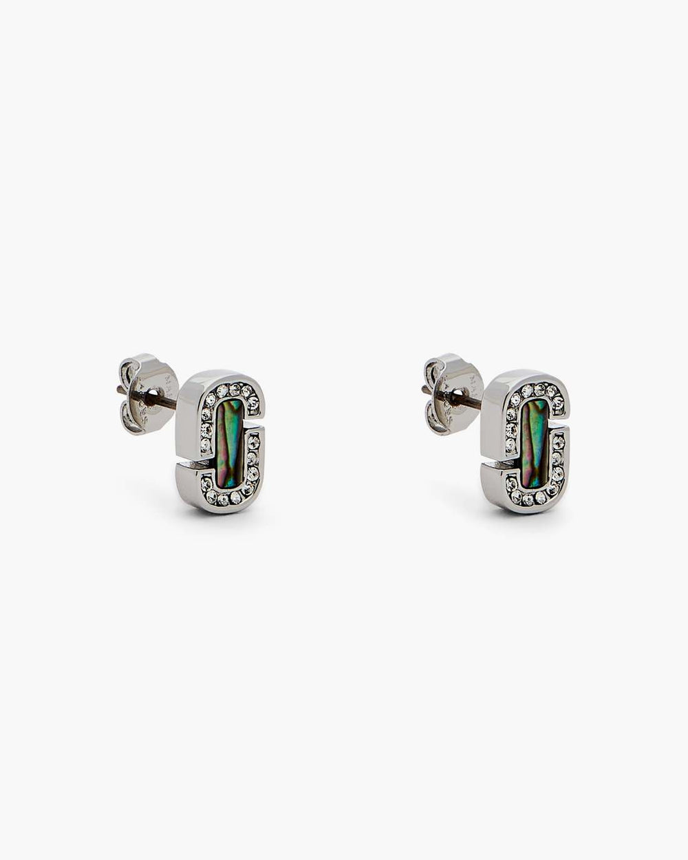 Marc Jacobs The J Marc Luxe Abalone Earrings Silver/Crystal