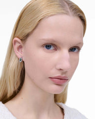 Marc Jacobs The J Marc Luxe Abalone Earrings Silver/Crystal