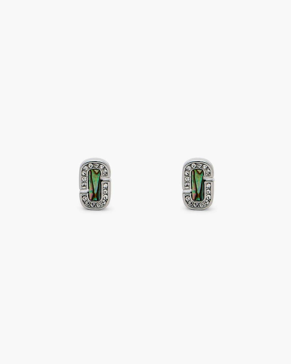 Marc Jacobs The J Marc Luxe Abalone Earrings Silver/Crystal