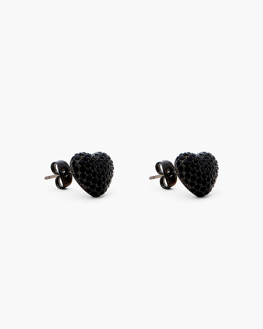 Marc Jacobs The Heart Balloon Pave Earrings Black/Black Crystal