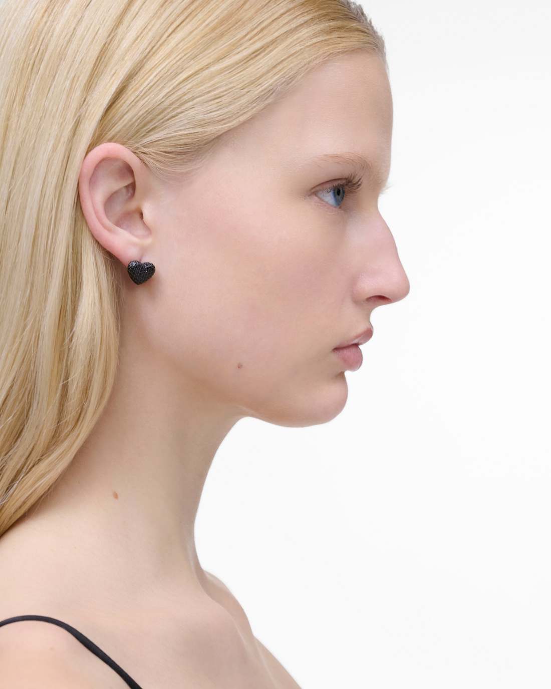 Marc Jacobs The Heart Balloon Pave Earrings Black/Black Crystal