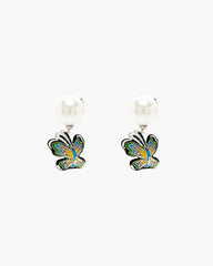 Marc Jacobs Hattie Stewart X Marc Jacobs Butterfly Pearl Earrings Silver/Multi