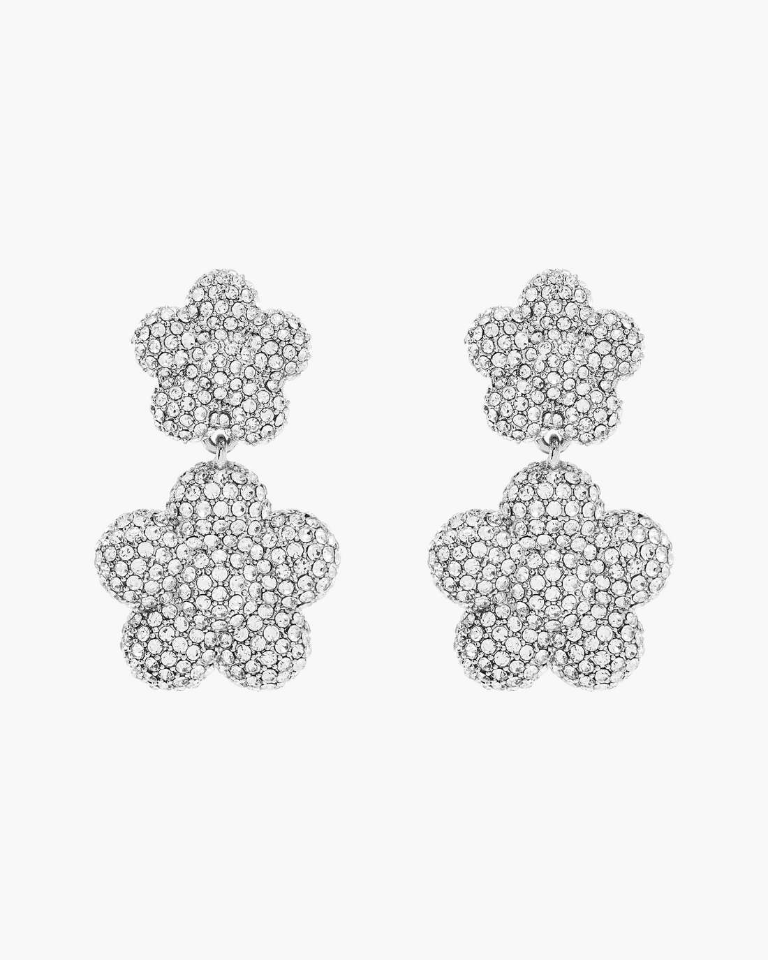Marc Jacobs The Daisy Balloon Drop Earrings Silver/Crystal