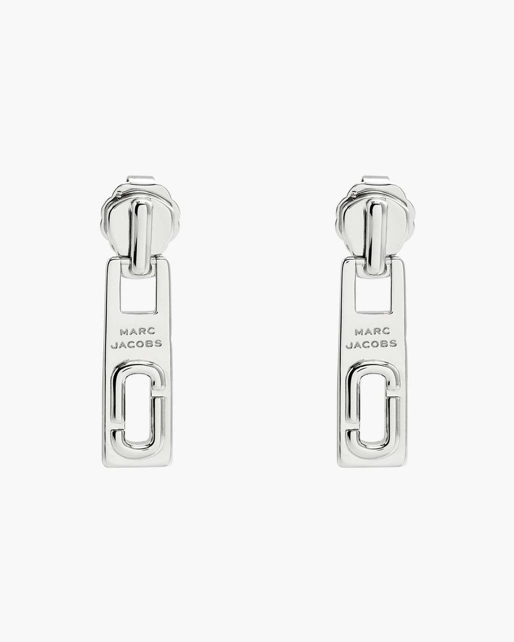 Marc Jacobs J Marc Zipper Earrings Silver