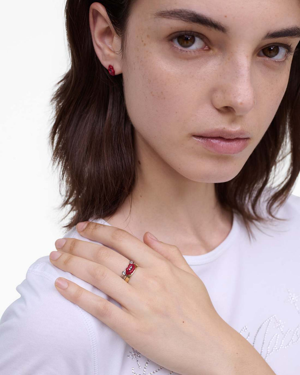 Marc Jacobs The Lips Ring Set Gold/Silver