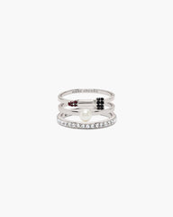 Marc Jacobs The Rouge Ring Set Silver/Multi