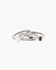 Marc Jacobs The Rouge Ring Set Silver/Multi