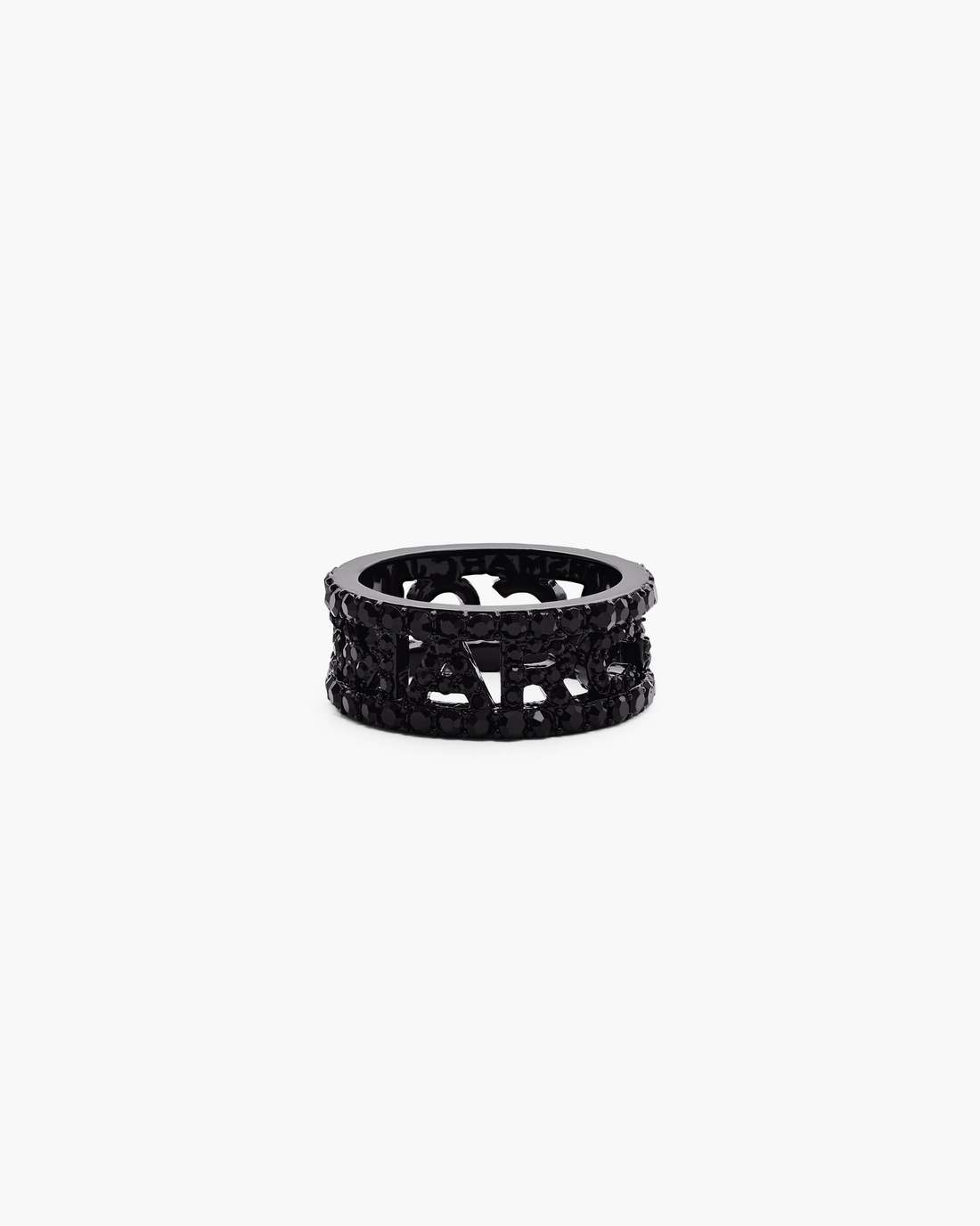Marc Jacobs The Monogram Pave Ring Black/Black Crystal