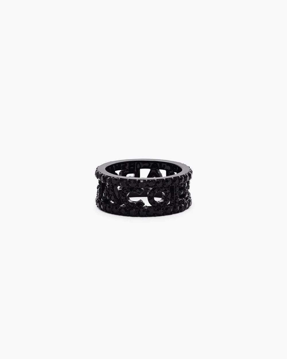 Marc Jacobs The Monogram Pave Ring Black/Black Crystal