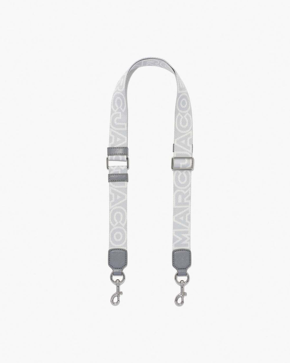 Marc Jacobs The Thin Outline Logo Webbing Strap Wolf Grey Multi