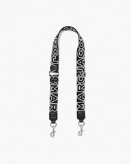 Marc Jacobs The Thin Outline Logo Webbing Strap Black/Silver