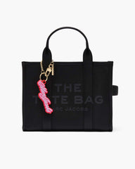 Marc Jacobs The Cursive Logo Bag Charm Bow Pink Multi