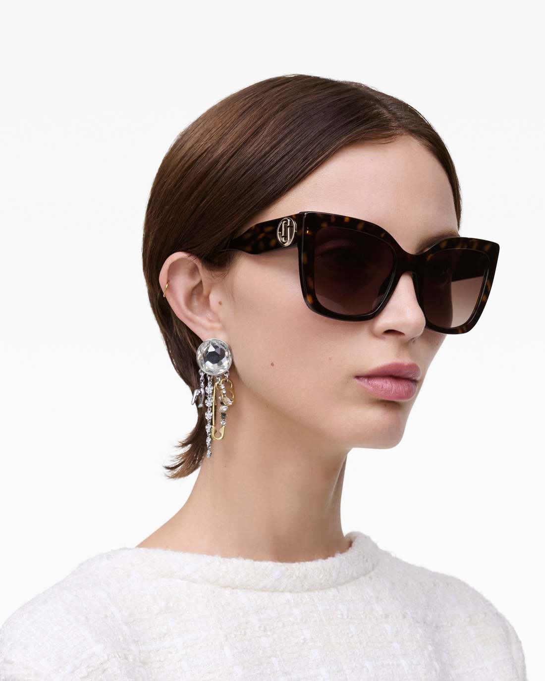Marc Jacobs The J Marc Square Sunglasses Havana