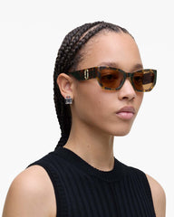 Marc Jacobs The J Marc Square Cat Eye Sunglasses Havana