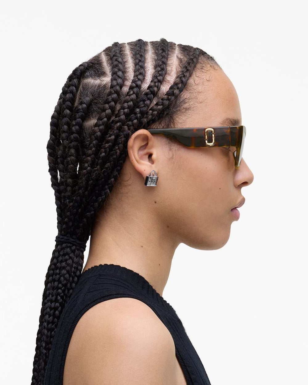 Marc Jacobs The J Marc Square Cat Eye Sunglasses Havana