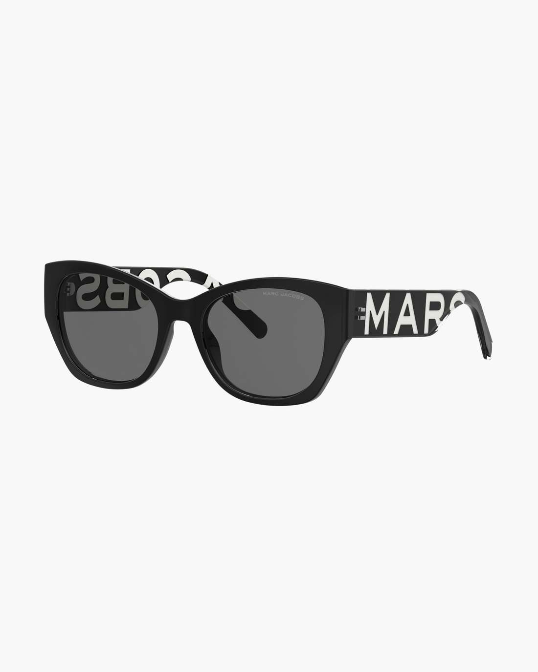 Marc Jacobs The Bold Logo Square Cat Eye Sunglasses Black/White