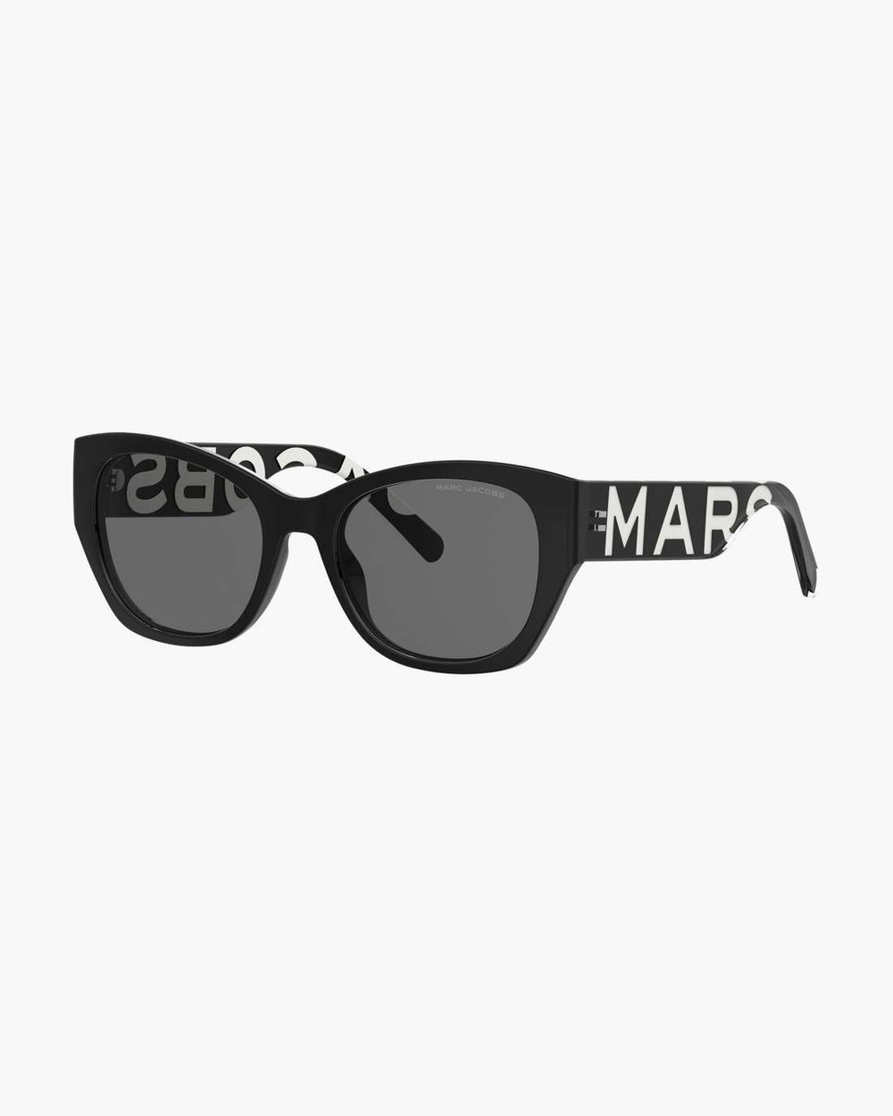 Marc Jacobs The Bold Logo Square Cat Eye Sunglasses Black/White