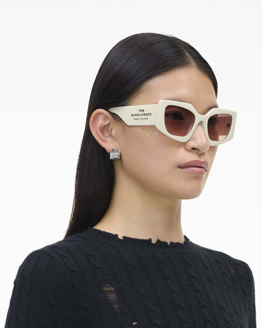 Marc Jacobs The Square Cat Eye Sunglasses Ivory