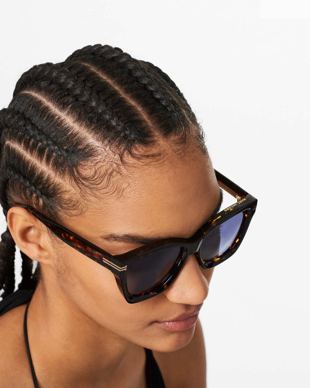 Marc Jacobs Icon Edge Oversized Square Sunglasses Havana