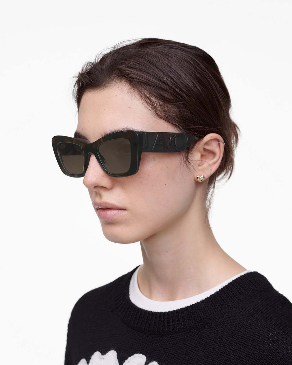 Marc Jacobs The Bold Logo Cat Eye Sunglasses Havana
