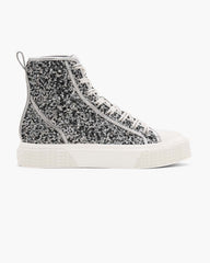Marc Jacobs The Sequin High Top Sneaker Silver