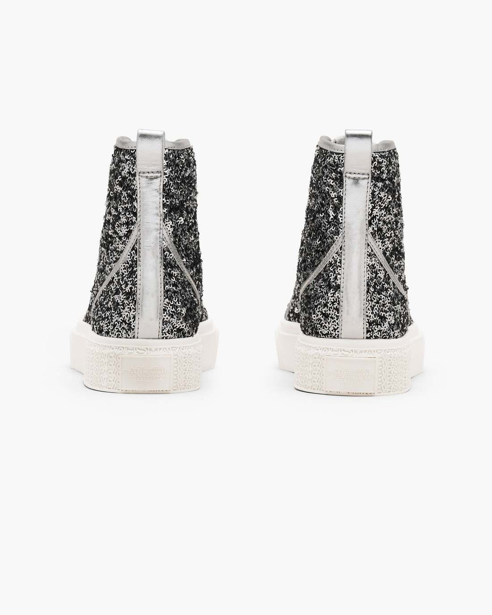 Marc Jacobs The Sequin High Top Sneaker Silver