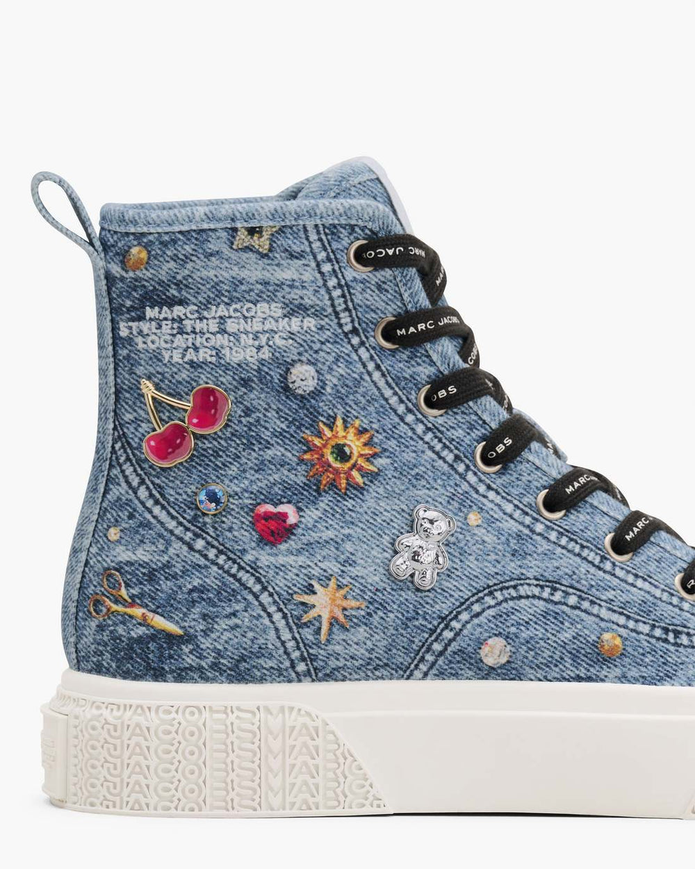 Marc Jacobs The Trinket Charm High Top Sneaker Medium Wash Multi