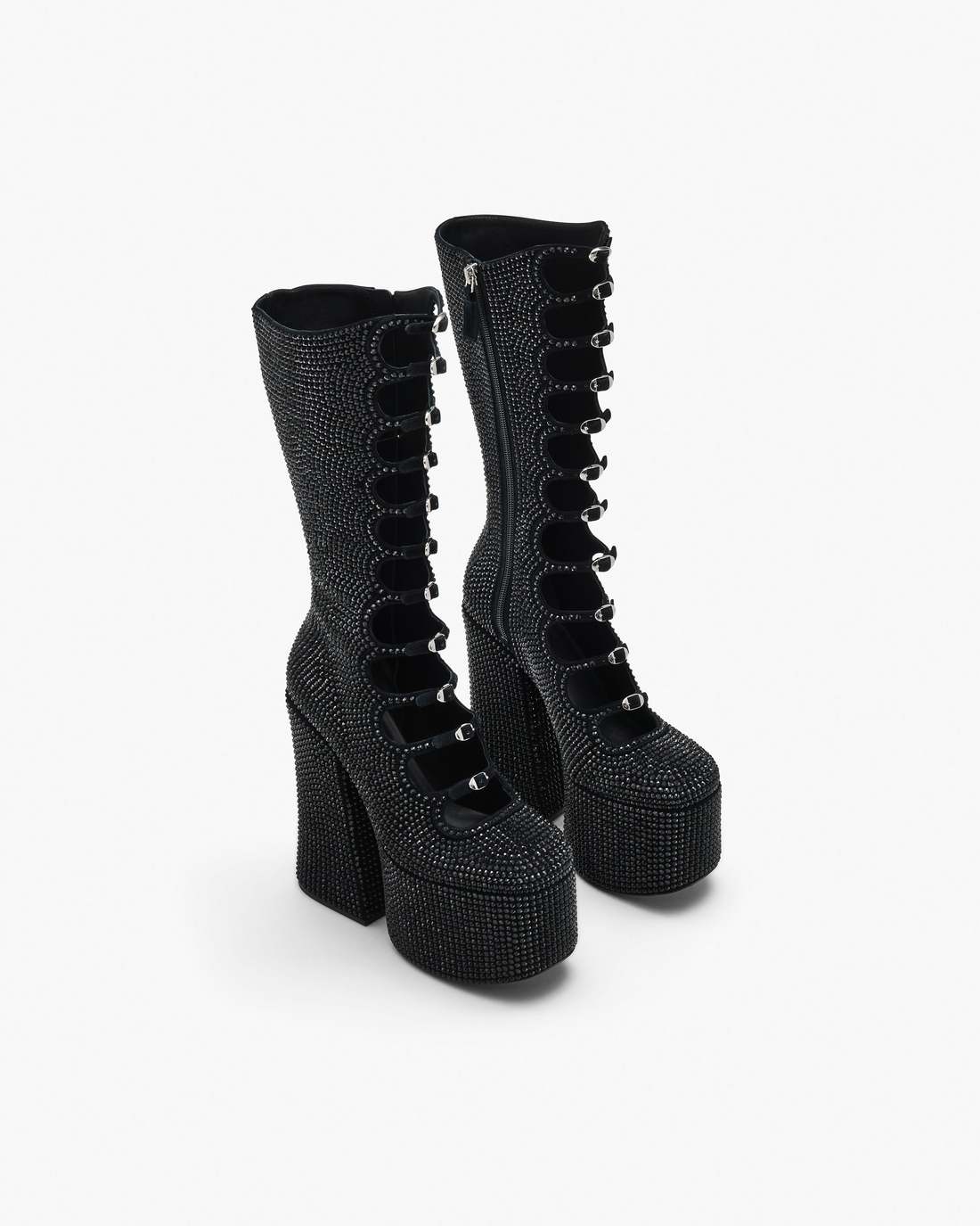 Marc Jacobs The Rhinestone Kiki Knee-High Boot Black/Black