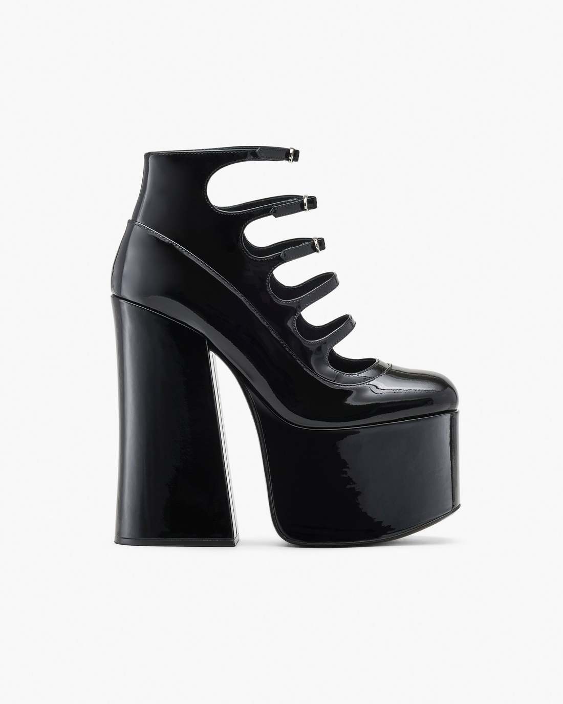 Marc Jacobs The Patent Leather Kiki Ankle Boot Black