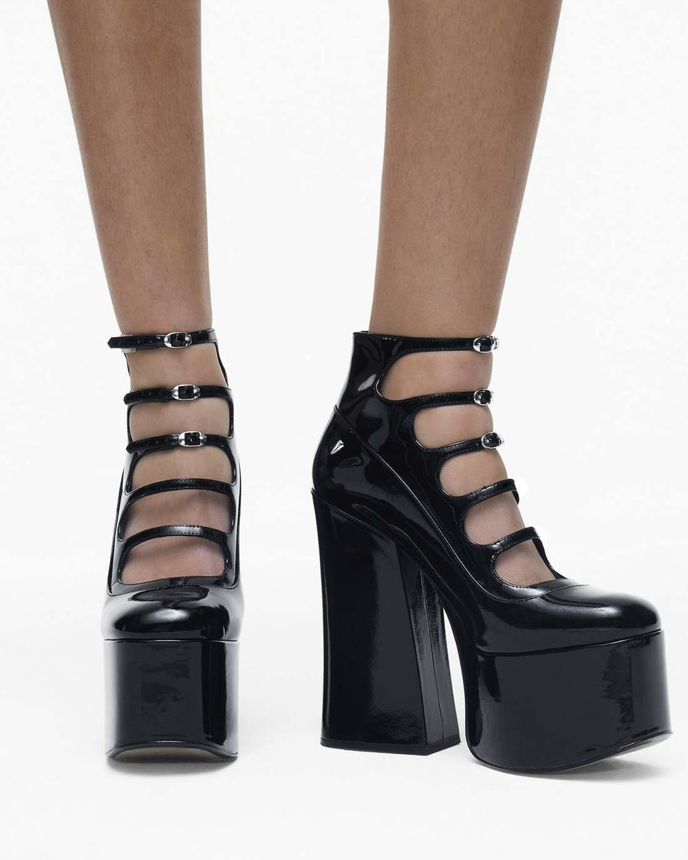 Marc Jacobs The Patent Leather Kiki Ankle Boot Black