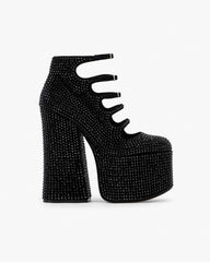Marc Jacobs The Rhinestone Kiki Ankle Boot Black/Black