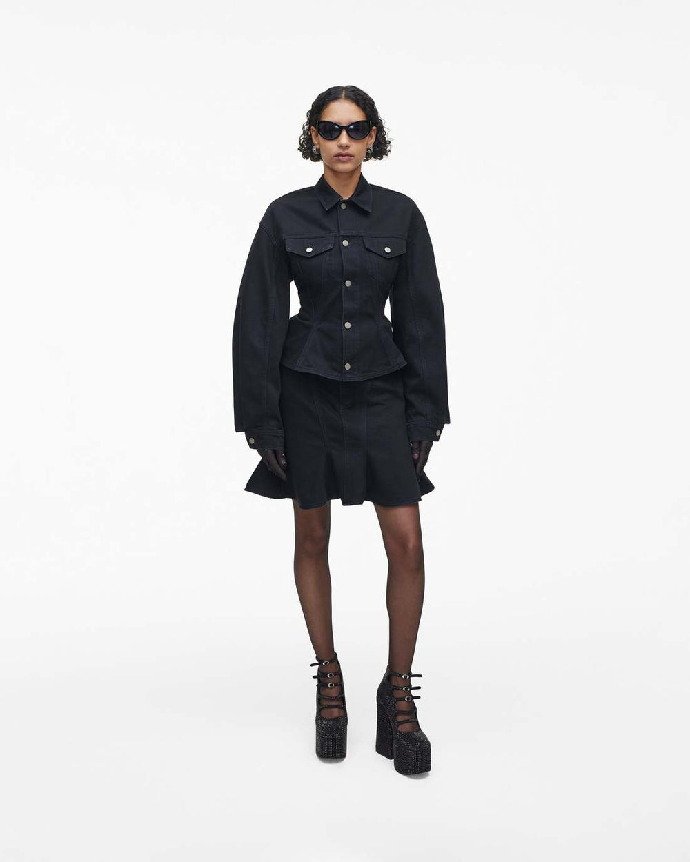 Marc Jacobs The Rhinestone Kiki Ankle Boot Black/Black