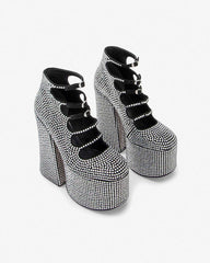 Marc Jacobs The Rhinestone Kiki Ankle Boot Black/Crystal