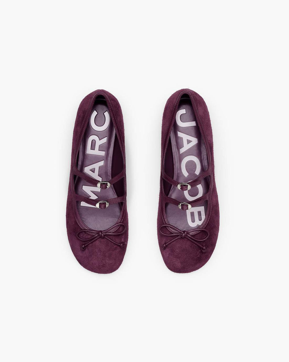 Marc Jacobs The Suede Kiki Ballerina Dark Plum