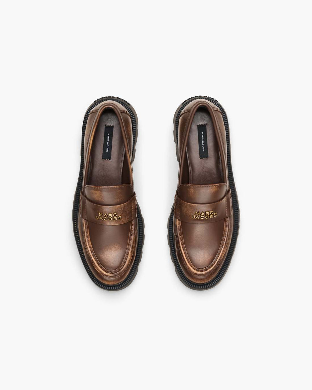 Marc Jacobs The Distressed Leather Frankie Loafer Ebony