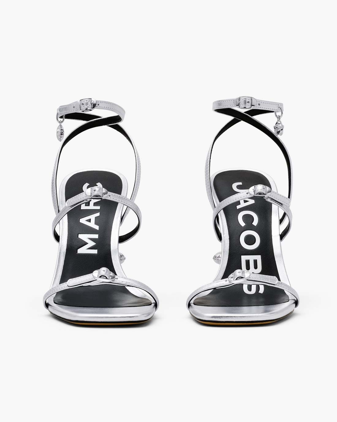 Marc Jacobs The Metallic Leather Daisy Heel Silver