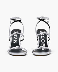 Marc Jacobs The Metallic Leather Daisy Heel Silver