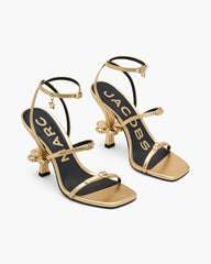 Marc Jacobs The Metallic Leather Daisy Heel Gold